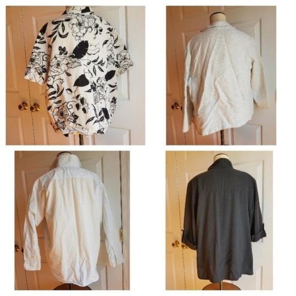 4 Shirts Blouses Tops Linen Button Up Cotton Women's WOMAN'S Size Extra Large - Picture 7 of 10